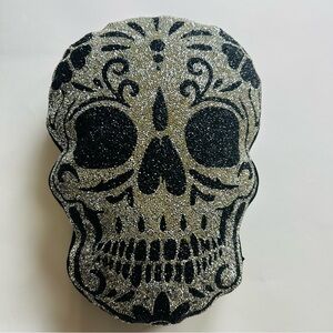 Sparkles Home Sugar Skull Rhinestone Throw Pillow